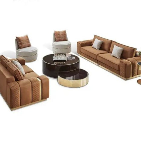 4 Piece Fabric Sectional Sofa Set / Ruchi