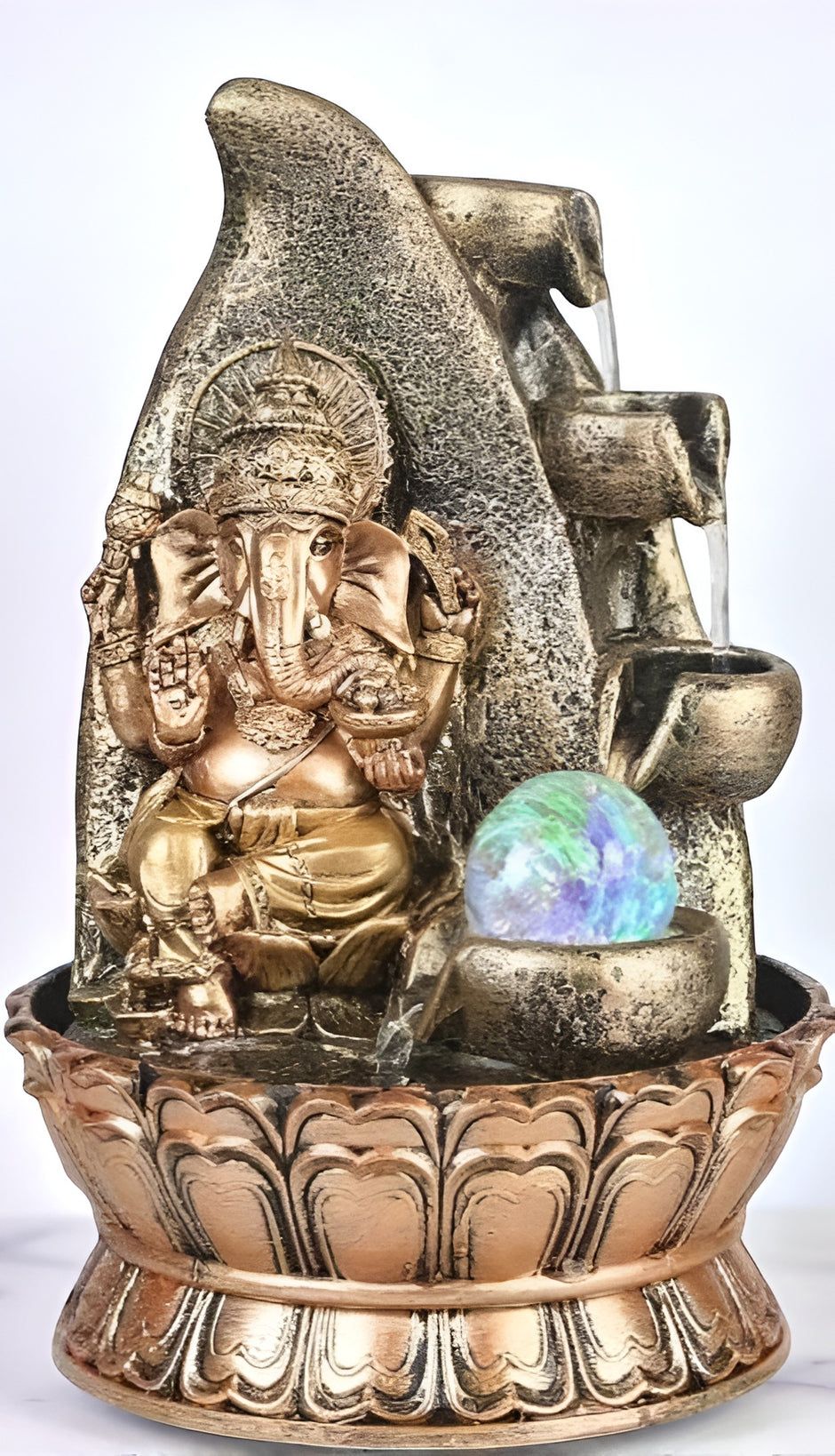 Stunning Polyresin Tabletop LED Fountain / Ruchi