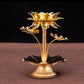 Exquisite Lotus Pattern Golden Candle Holders / Ruchi