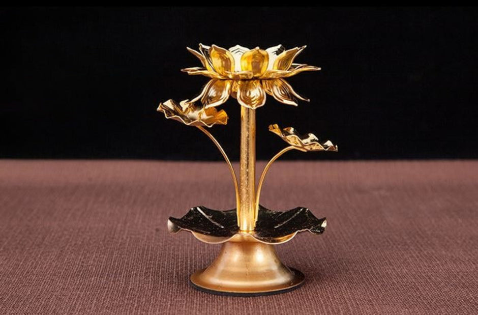 Lotus Design Vintage Metal Candle Holders / Ruchi