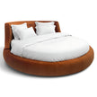 Modern Velvet Upholstered Round Bed / Ruchi