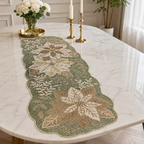 Table Runner Modern Embroidered Design / Ruchi