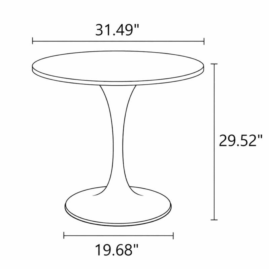 Round Table With 2 Piece Velvet Accent Chairs