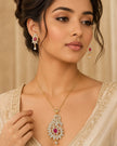 Traditional Indian Style Cubic Zirconia Jewelry Set / Ruchi 
