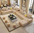 U-Shape Leather Fabric Modular Sectional Sofa / Ruchi