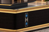 Luxury L-Shaped Wooden Office Desk With LED / Ruchi