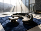 Modern Curved Leather Sofa / Ruchi