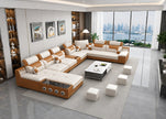 Multifunctional U-Shaped Leather Sectional Sofa / Ruchi