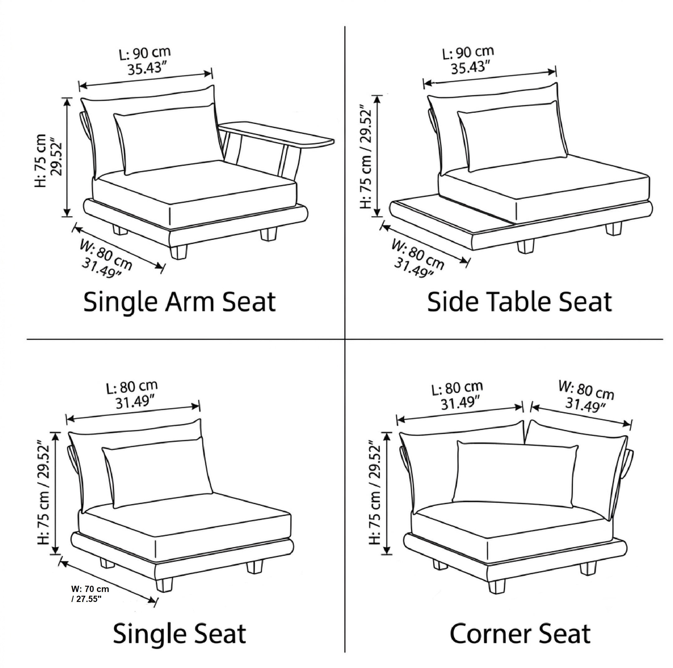 Modern Outdoor L-Shaped Wooden Sectional Sofa (Category Not Available)