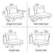 Modern Outdoor L-Shaped Wooden Sectional Sofa (Category Not Available)