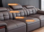 Modern L-Shaped Leather Sectional Sofa With Chaise / Ruchi