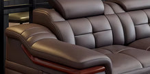 Modern L-Shaped Leather Sectional Sofa With Chaise