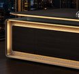 Luxury L-Shaped Wooden Office Desk With LED / Ruchi