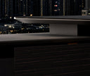 Luxury L-Shaped Wooden Office Desk With LED / Ruchi