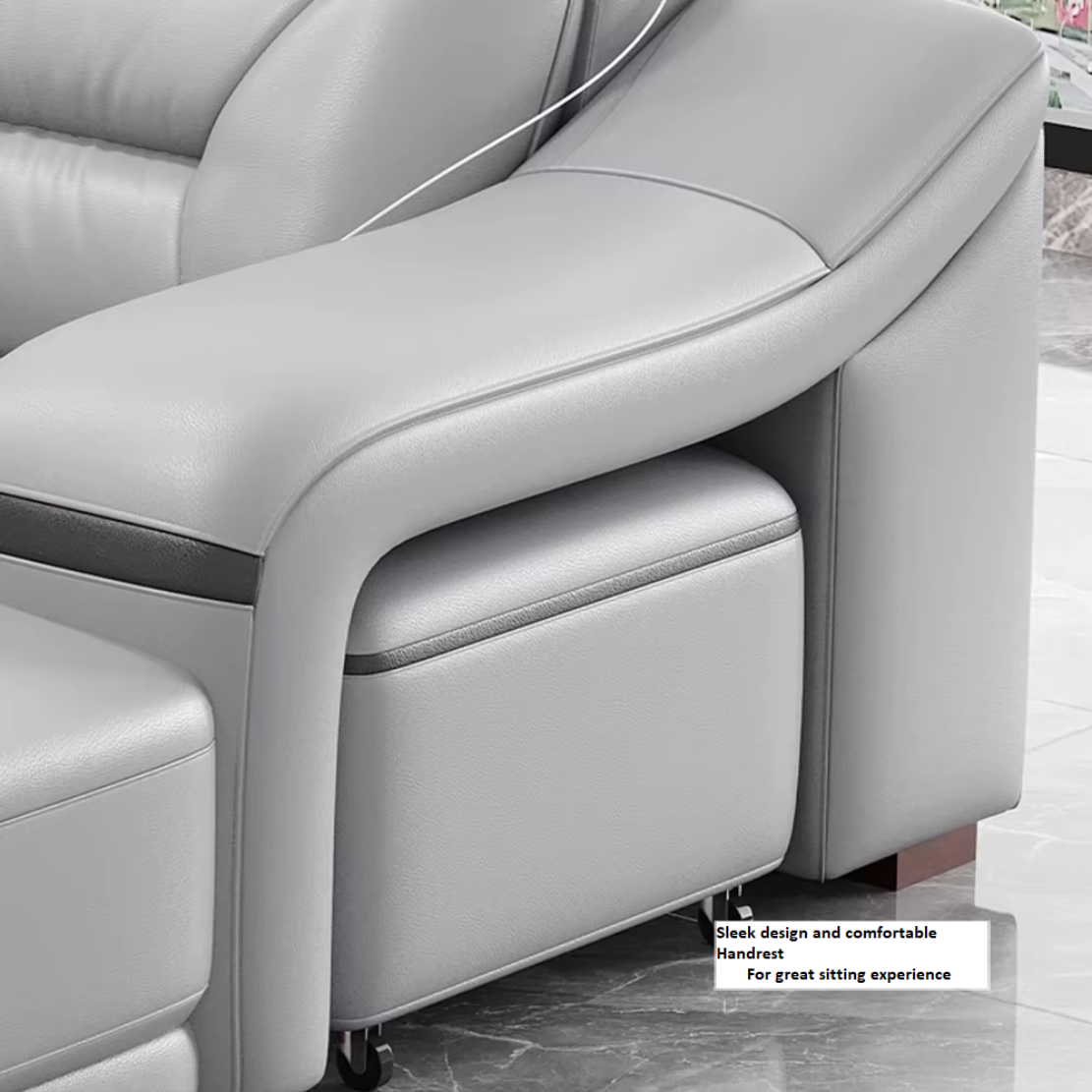 Comfy Electric Reclining Leather Sofa / Ruchi