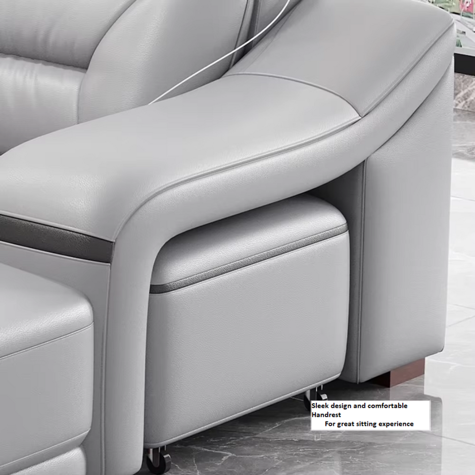 Comfy Electric Reclining Leather Sofa / Ruchi