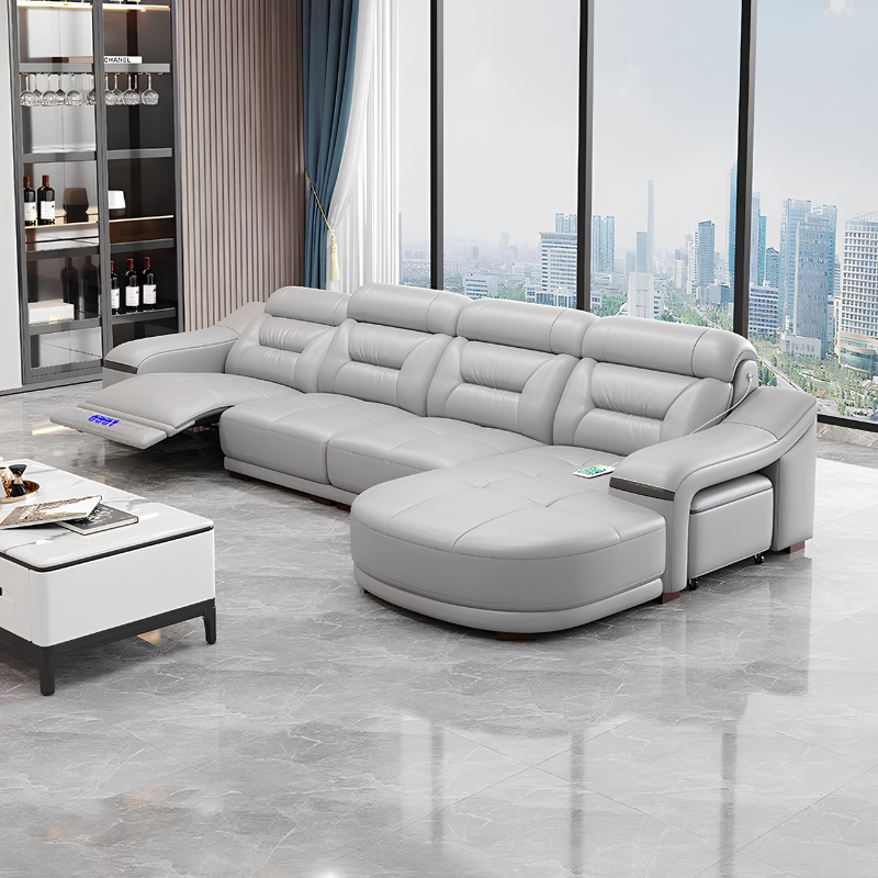 Comfy Electric Reclining Leather Sofa