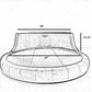 Modern Velvet Upholstered Round Bed / Ruchi