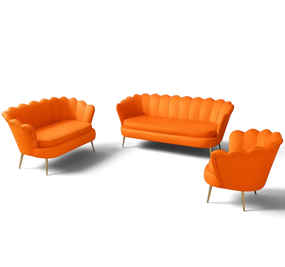Velvet Fabric Sofa Set For Living Room / Ruchi 