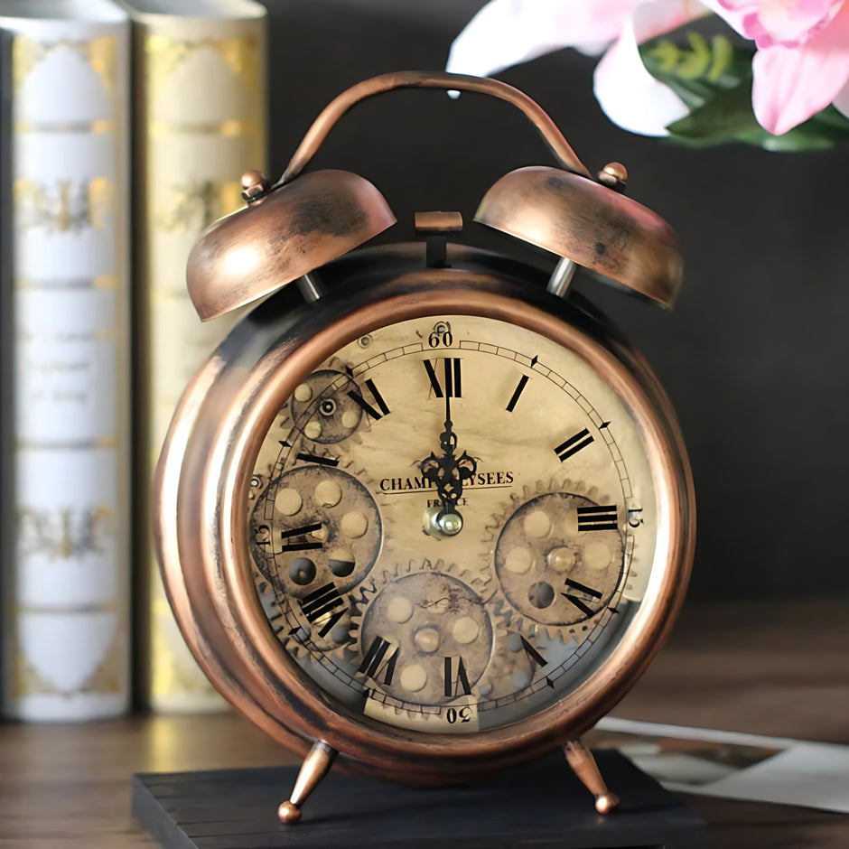 Vintage Mechanical Metal Alarm Clock / Ruchi