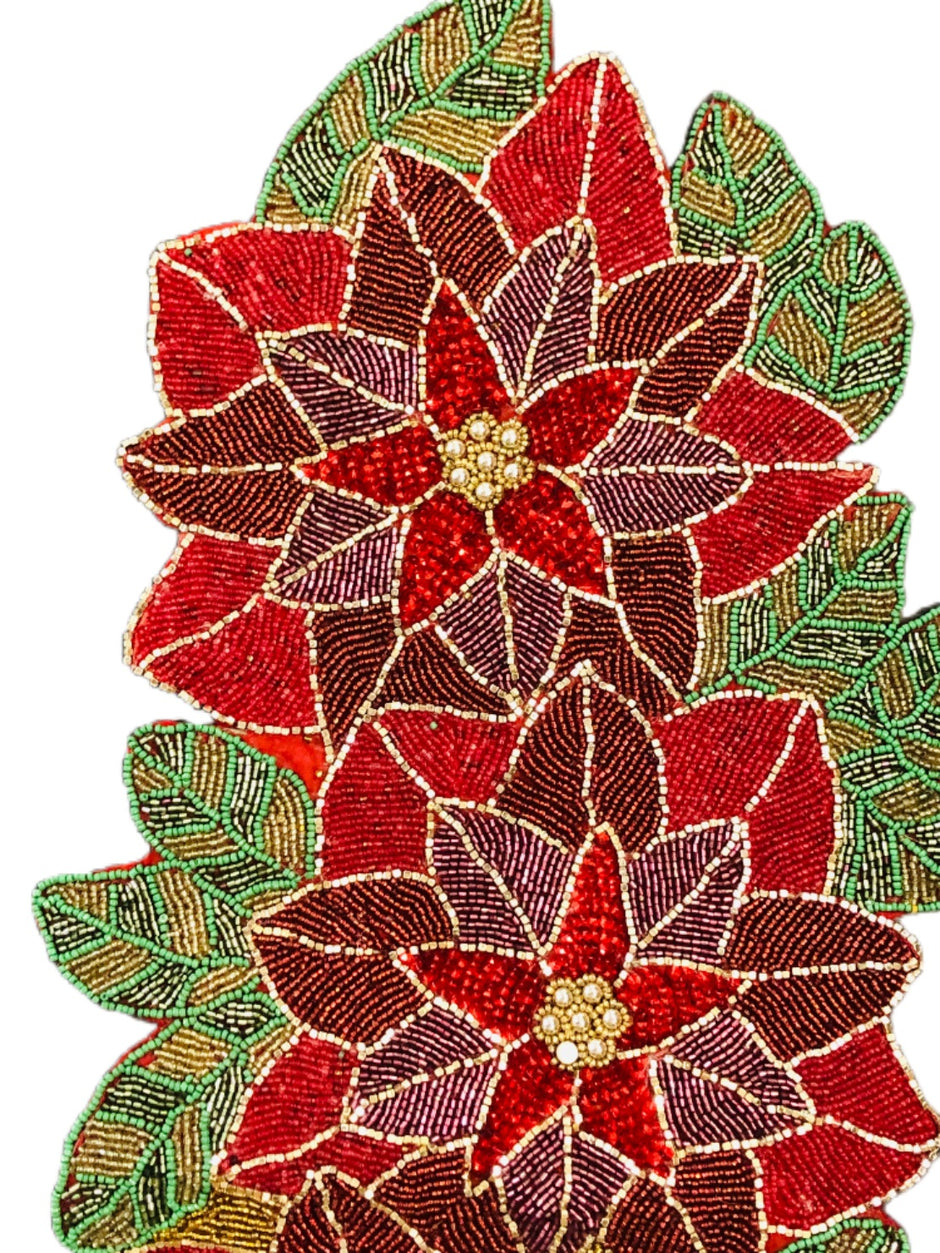 Floral Cutwork Multicolor Beaded Runner / Ruchi