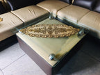 Gold Beige Beaded Oval Runner / Ruchi