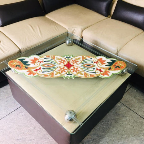 Handmade Paisley Beaded Table Runner/ Ruchi
