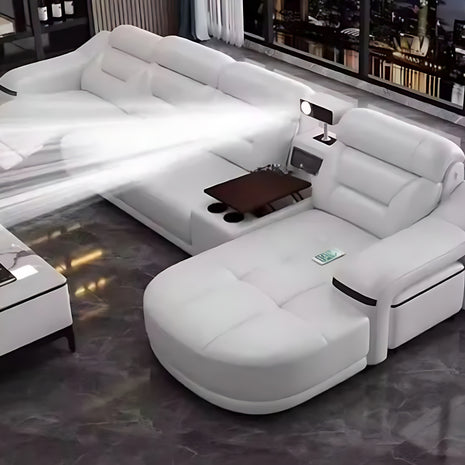 Comfy Electric Reclining Leather Sofa / Ruchi