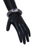 Women Metal Cuff Bangle With Stones / Ruchi