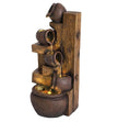 Wood-themed Resin LED Indoor Outdoor Waterfall Fountain / Ruchi