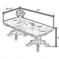 95 Inch Large European Marble Dining Table Set / Ruchi 