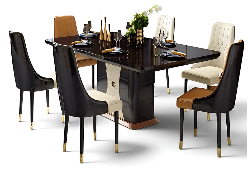 Wooden Rectangular Dining Table Set For 6 / Ruchi