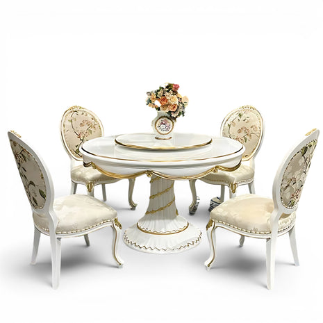 Wooden Rectangular Dining Table Set For 6 / Ruchi
