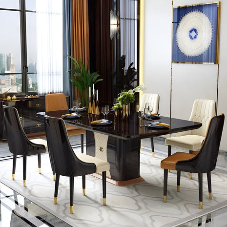 Wooden Rectangular Dining Table Set For 6 / Ruchi