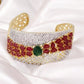 Luxurious Gold Toned Multi Stone Bracelet / Ruchi