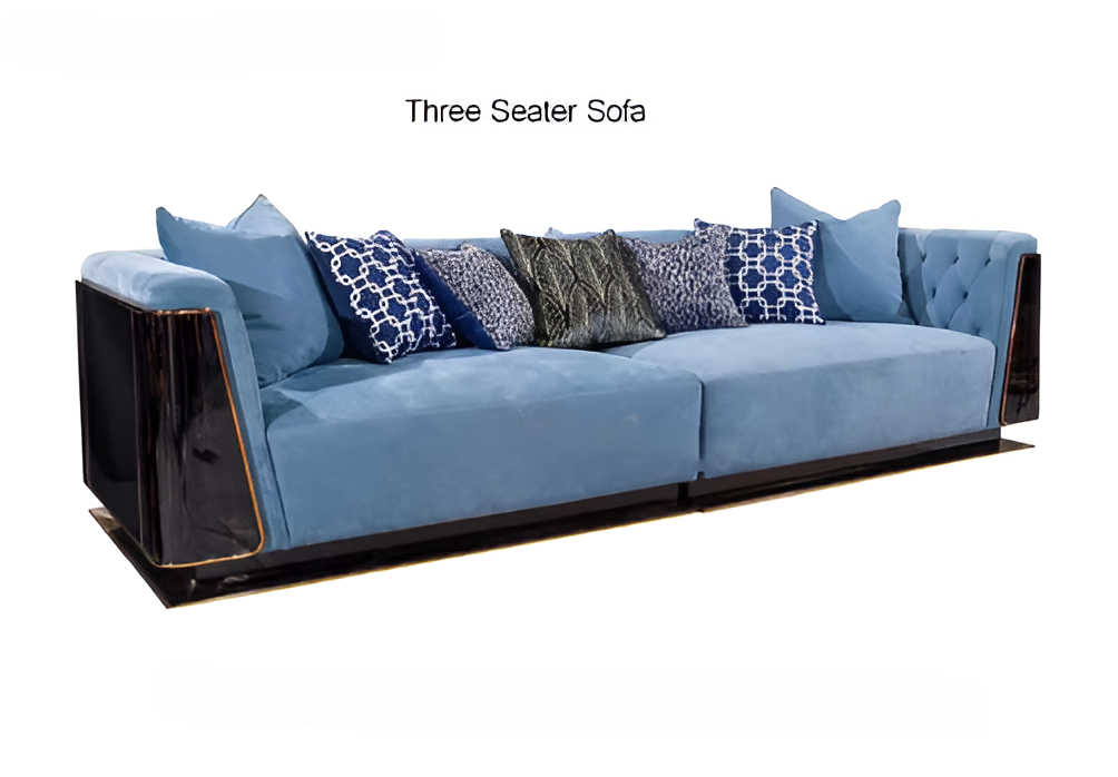 Modern Glossy Velvet Fabric Sofa Set