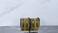 Set of Gold-Tone Stone Studded Classic Bangles / Ruchi