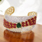 Luxurious Gold Toned Multi Stone Bracelet / Ruchi