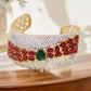 Luxurious Gold Toned Multi Stone Bracelet / Ruchi