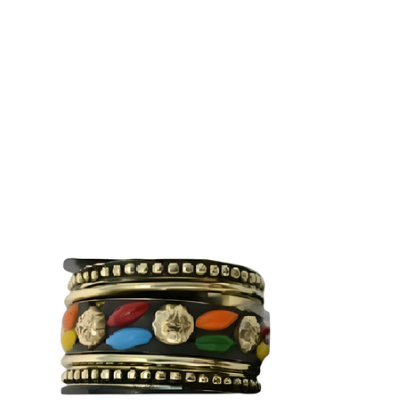 Stylish Black Gold Stone Bangle / Ruchi