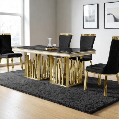 Shiny Marble Dining Table Set / Ruchi