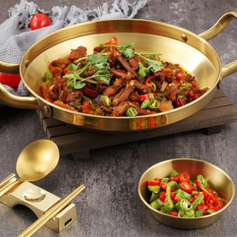 Non Stick Brass Cooking Pan With Handles / Ruchi