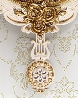 Luxury Floral Style Decoration Wall Clock / Ruchi
