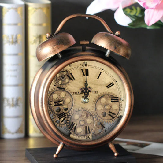 Vintage Mechanical Metal Alarm Clock / Ruchi
