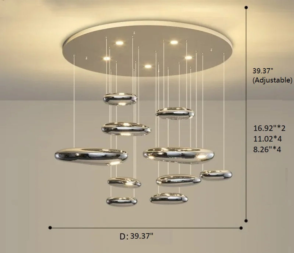 Round LED Chandelier For Dining Room