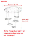Round LED Chandelier For Dining Room / Ruchi