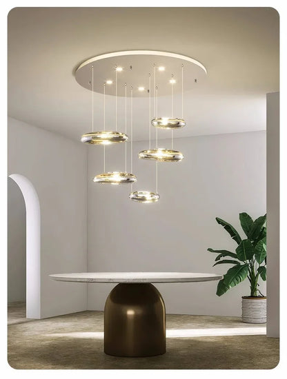 Round LED Chandelier For Dining Room / Ruchi