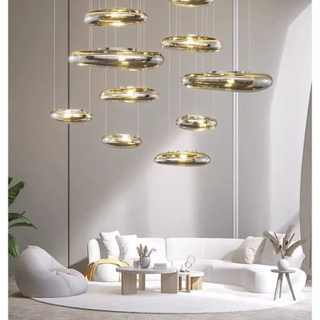 Round LED Chandelier For Dining Room / Ruchi