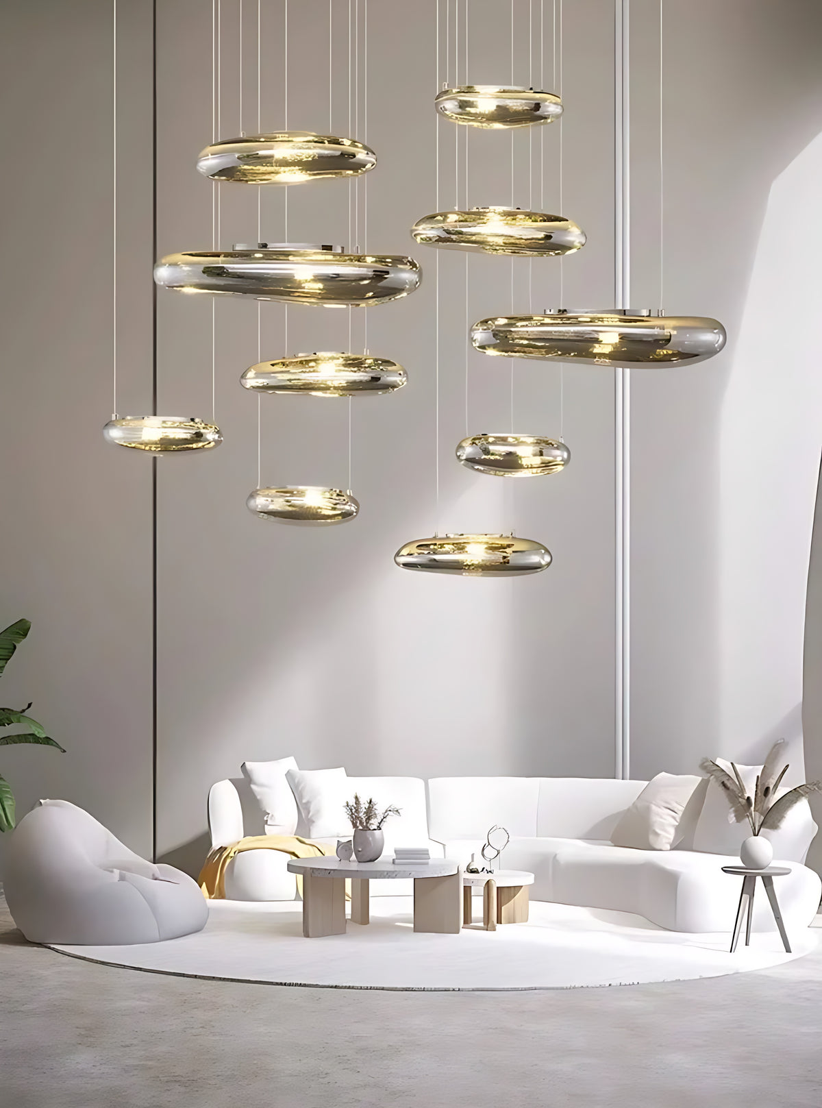 Round LED Chandelier For Dining Room / Ruchi