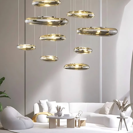 Round LED Chandelier For Dining Room / Ruchi
